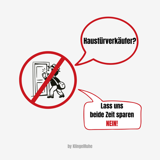 Haustürverkäufer? Nein! – Anti D2D Vinyl Sticker | KlingelRuhe